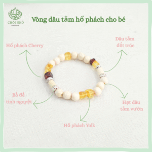 Vòng dâu tằm hổ phách trẻ em và em bé