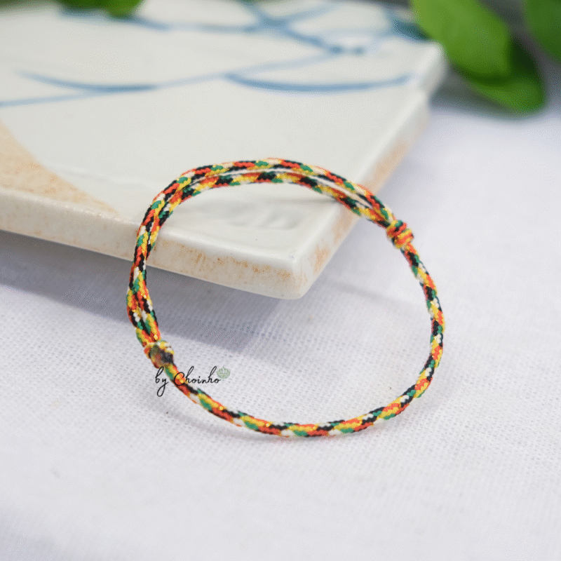 Vòng tay ngũ sắc dây 2.0mm màu vàng kim freesize cho người lớn-Chồi Nhỏ - Ảnh 3