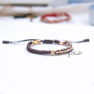 Vòng tay ngũ sắc dây tết đủ màu xinh xắn, phối charm Omani - Chồi Nhỏ