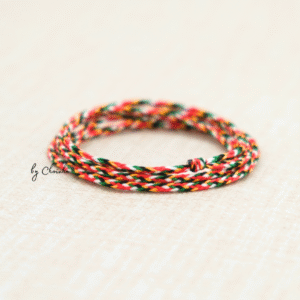 Vòng tay ngũ sắc Ấn Độ dây 3.0mm thắt 5 vòng- freesize nam- Chồi Nhỏ