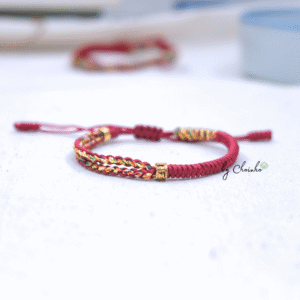 Vòng tay ngũ sắc dây tết đủ màu xinh xắn, phối charm Omani - Chồi Nhỏ