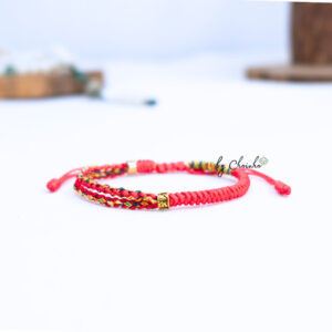 Vòng tay ngũ sắc dây tết phối charm Omani - Chồi Nhỏ