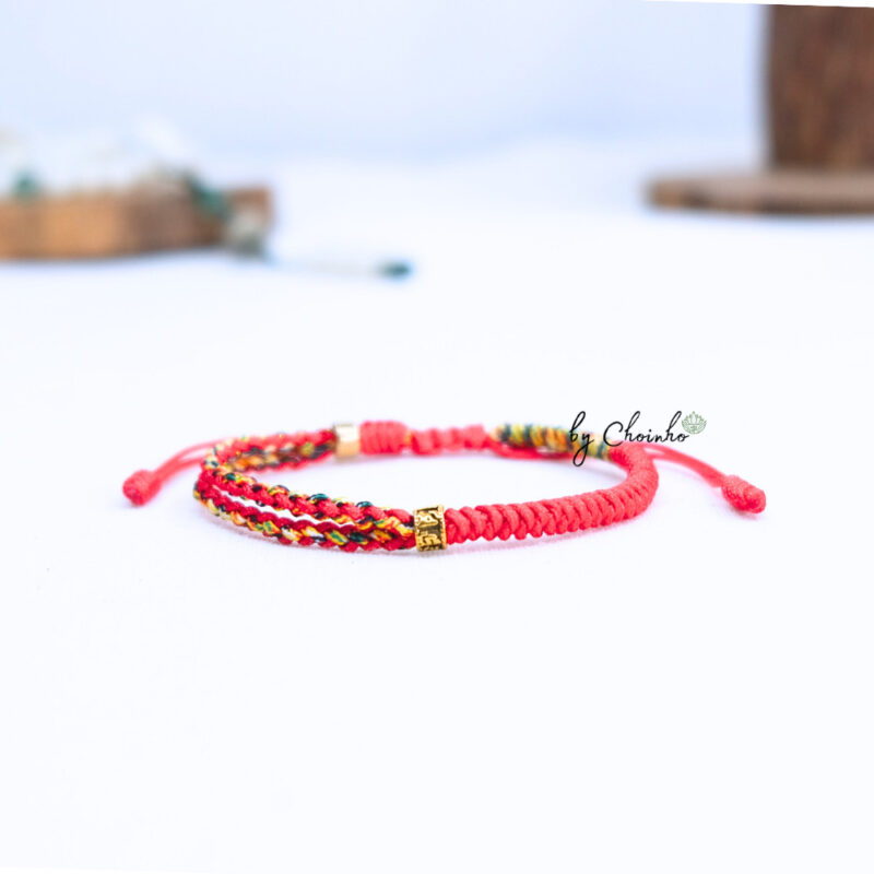 Vòng tay ngũ sắc dây tết đủ màu xinh xắn, phối charm Omani - Chồi Nhỏ - Ảnh 9