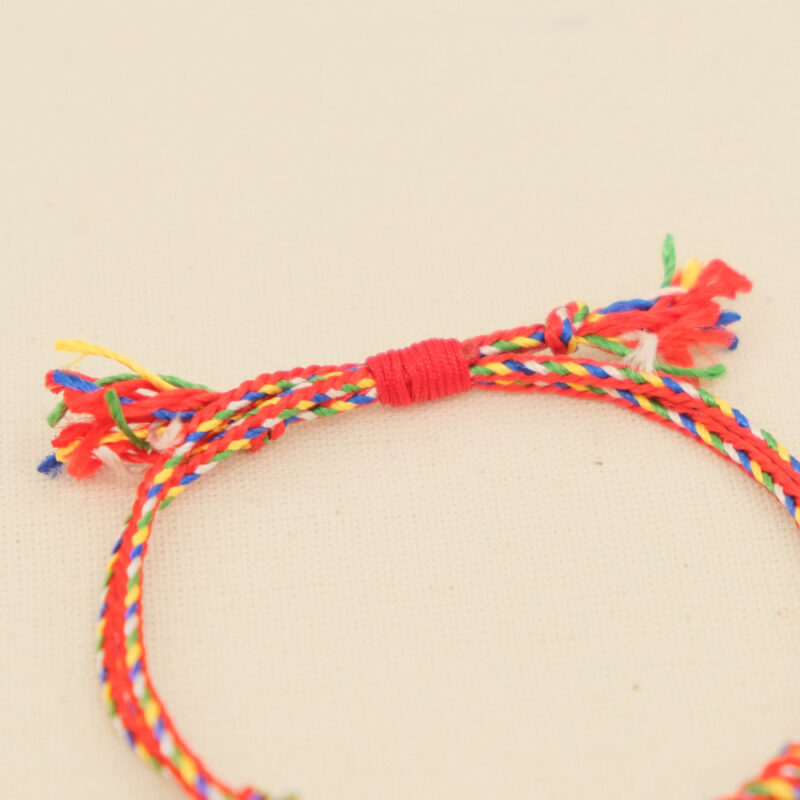 Vòng tay ngũ sắc Nepal thắt nút kim cang kèm tua rua- freesize nam- Chồi Nhỏ - Ảnh 4