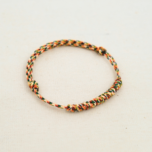 Vòng tay ngũ sắc Nepal màu vàng kim thắt nút kim cang - freesize nam - Chồi Nhỏ