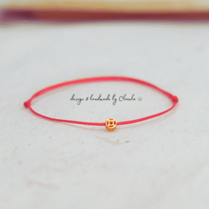Vòng chân chỉ đỏ sợi mảnh phối charm kim tiền bạc S925 - Chồi Nhỏ - Vòng chân chỉ đỏ