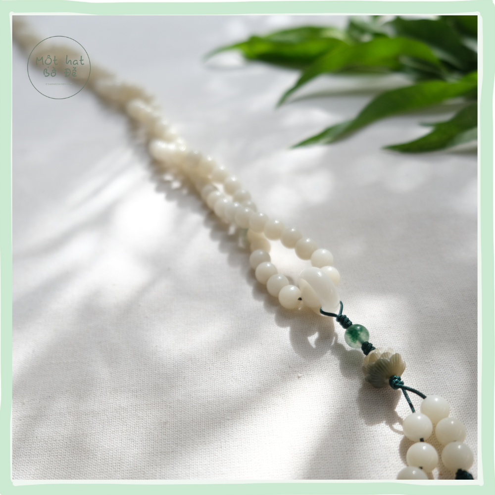 Chuỗi 108 hạt Bạch ngọc Bồ Đề 8ly - Niệm Phật, Tịnh Tâm|Chồi Nhỏ 6 Chuỗi 108 hạt Bạch ngọc Bồ Đề 8ly - Niệm Phật, Tịnh Tâm|Chồi Nhỏ - Ảnh 6