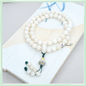 Chuỗi 54 hạt Bạch ngọc Bồ Đề 10ly - Niệm Phật, Tịnh Tâm|Chồi Nhỏ