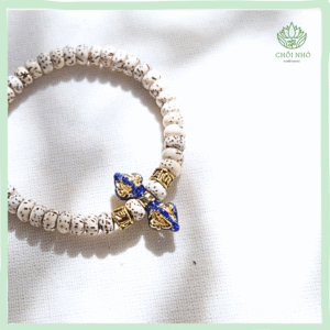 Vòng tay Bồ Đề tinh nguyệt 6x4mm charm chùy Kim Cang - Hộ mệnh | Chồi Nhỏ