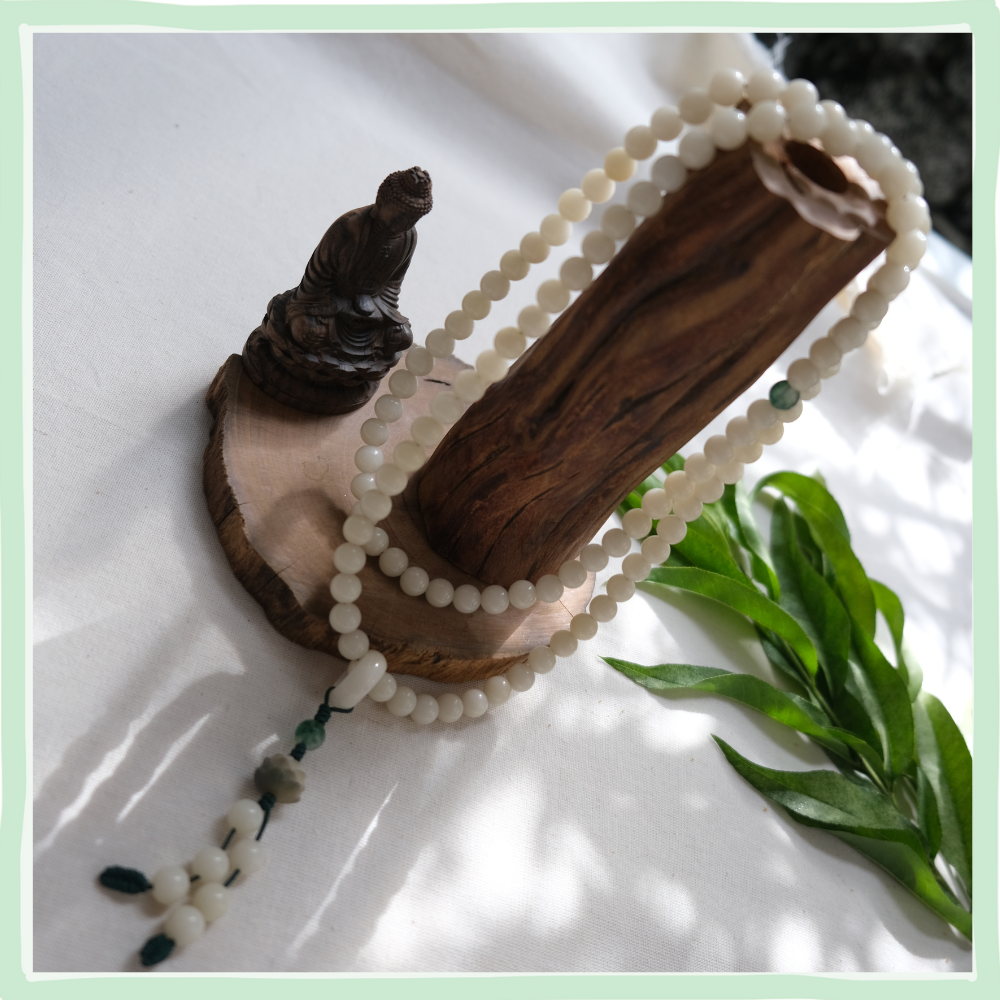 Chuỗi 108 hạt Bạch ngọc Bồ Đề 8ly - Niệm Phật, Tịnh Tâm|Chồi Nhỏ 2 Chuỗi 108 hạt Bạch ngọc Bồ Đề 8ly - Niệm Phật, Tịnh Tâm|Chồi Nhỏ - Ảnh 2