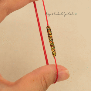 Vòng chân chỉ đỏ phối ngũ sắc thắt nút kim cang | Vòng tay chỉ đỏ 18 nút kim cang | Chồi Nhỏ