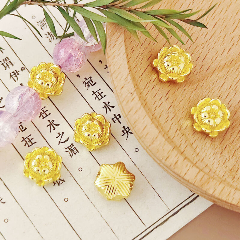 Charm Hoa Sen Cổ Điển 10mm, Hạt Sen Hợp Kim - Phụ kiện handmade, DIY