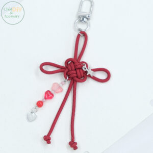 Móc khóa treo cặp túi sách xinh nhiều màu- Chồi Nhỏ - móc khóa nút cát tường handmade- DIY