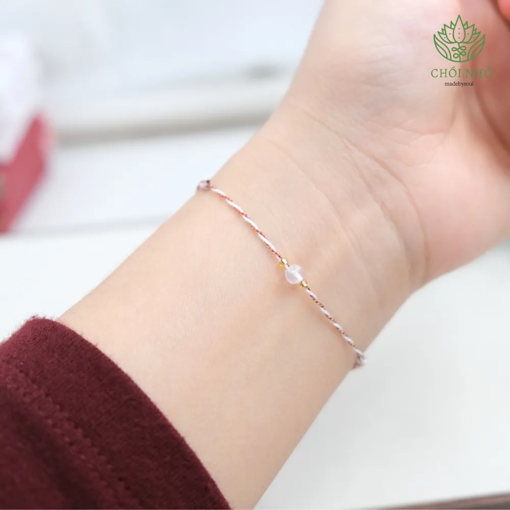 Vòng chỉ ngũ sắc phối đá tự nhiên - Freesize tay / chân - nhiều màu đá 27 Vòng chỉ ngũ sắc phối đá tự nhiên - Freesize tay / chân - nhiều màu đá - Ảnh 27