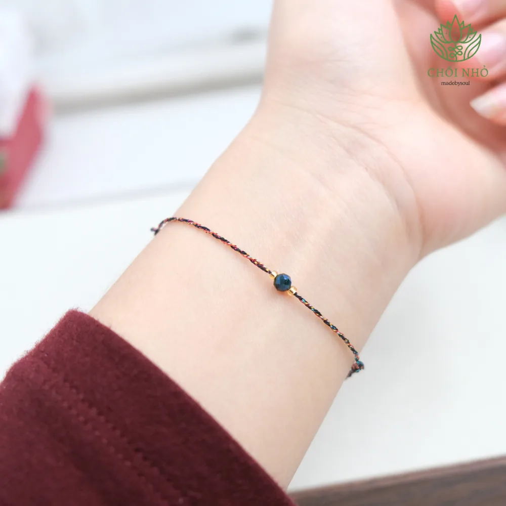 Vòng chỉ ngũ sắc phối đá tự nhiên - Freesize tay / chân - nhiều màu đá 30 Vòng chỉ ngũ sắc phối đá tự nhiên - Freesize tay / chân - nhiều màu đá - Ảnh 30