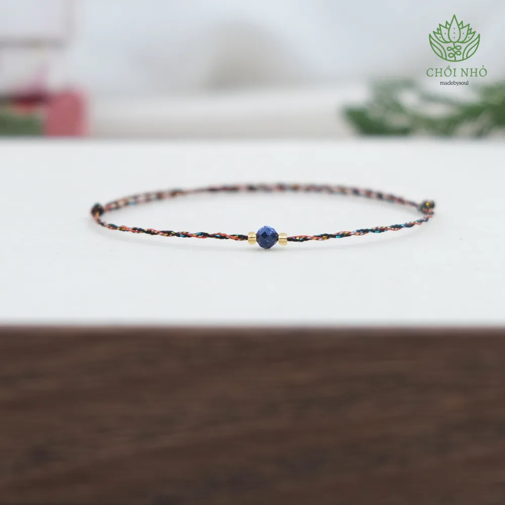 Vòng chỉ ngũ sắc phối đá tự nhiên - Freesize tay / chân - nhiều màu đá 8 Vòng chỉ ngũ sắc phối đá tự nhiên - Freesize tay / chân - nhiều màu đá - Ảnh 8
