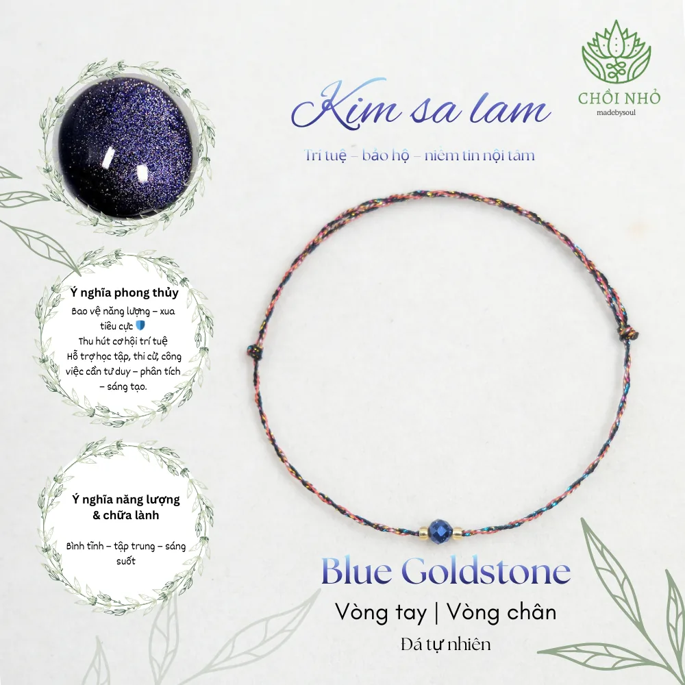 Vòng chỉ ngũ sắc phối đá tự nhiên - Freesize tay / chân - nhiều màu đá 3 Vòng chỉ ngũ sắc phối đá tự nhiên - Freesize tay / chân - nhiều màu đá - Ảnh 3