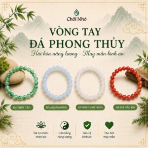 Vòng tay đá tự nhiên 8mm | Chồi Nhỏ | Vòng tay đá tự nhiên nhiều màu