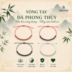 Vòng tay dây tết hệ gen mix đá phong thủy theo mệnh | Chồi Nhỏ | vòng dây tết mix đá tự nhiên | Freesize (Sao chép)