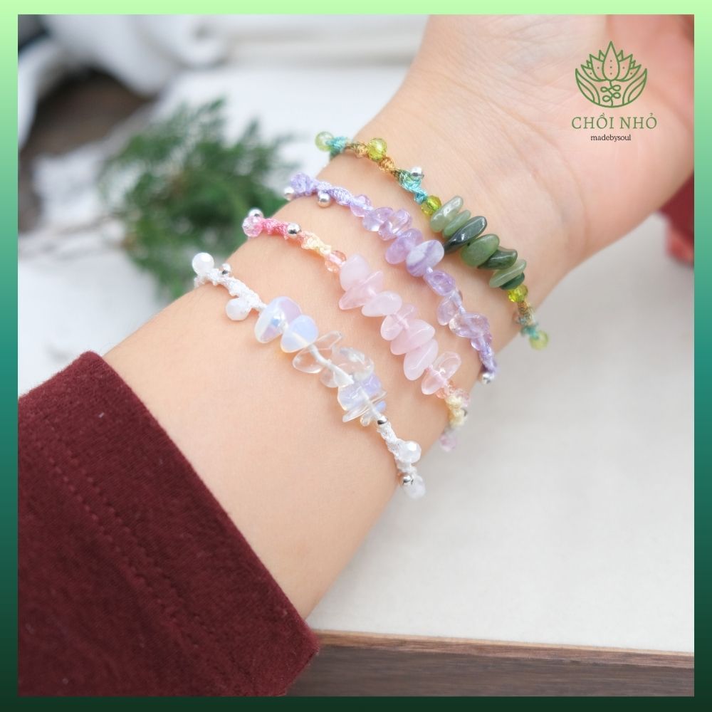 Vòng tay đá thạch anh vụn tự nhiên | Chồi Nhỏ | Vòng tay handmade đá nhiều màu 7 Vòng tay đá thạch anh vụn tự nhiên | Chồi Nhỏ | Vòng tay handmade đá nhiều màu - Ảnh 7