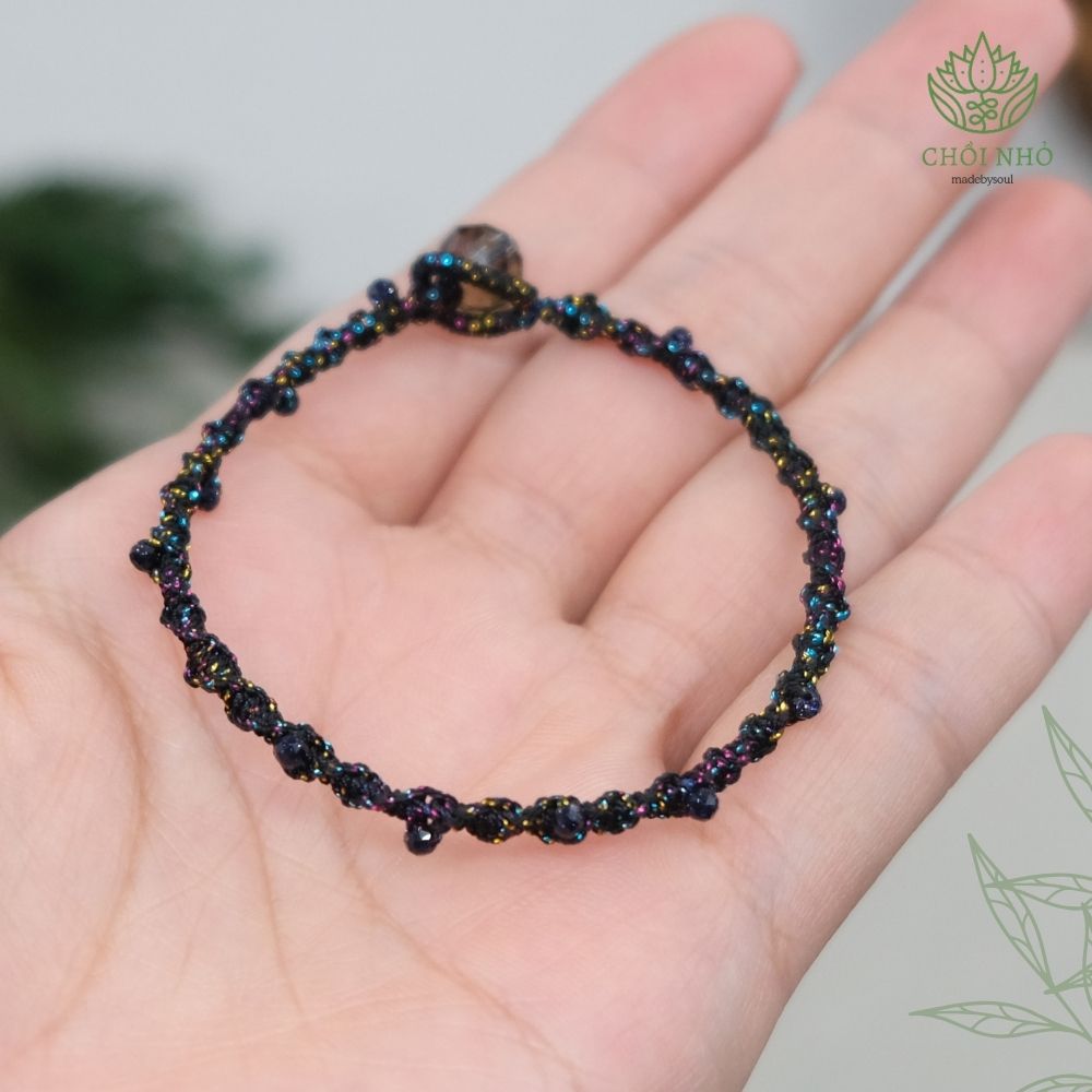 Vòng tay dây tết mix đá kim sa nâu lấp lánh | Chồi Nhỏ | Vòng tay dây tết sang chảnh không tua 7 Vòng tay dây tết mix đá kim sa nâu lấp lánh | Chồi Nhỏ | Vòng tay dây tết sang chảnh không tua - Ảnh 7