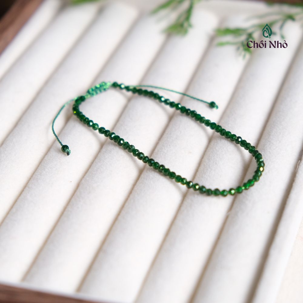 Vòng tay lắc chân đá kim sa lục freesize 6 Vòng tay lắc chân đá kim sa lục freesize - Ảnh 6