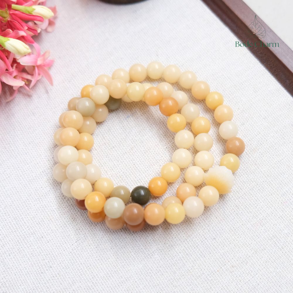 Chuỗi hạt Bồ Đề 8mm mix charm sen quấn 3 vòng 2 Chuỗi hạt Bồ Đề 8mm mix charm sen quấn 3 vòng - Ảnh 2