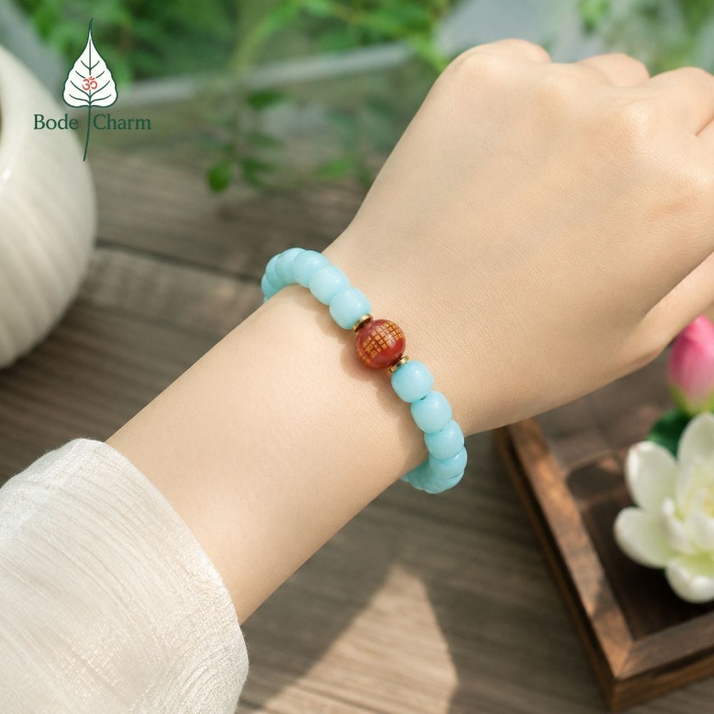 Vòng tay Bồ Đề mix Lục Tự Đại Minh Chú - hợp mệnh Hỏa, Mộc, Thủy 2 Vòng tay Bồ Đề mix Lục Tự Đại Minh Chú - hợp mệnh Hỏa, Mộc, Thủy - Ảnh 2