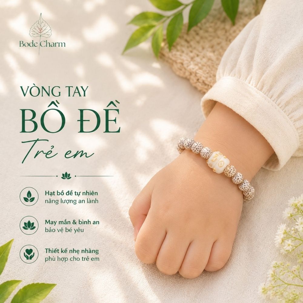 Vòng tay bồ đề tinh nguyệt mix charm mèo thần tài cho bé 2 Vòng tay bồ đề tinh nguyệt mix charm mèo thần tài cho bé - Ảnh 2