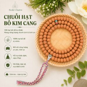 Chuỗi Hạt Bồ Đề Kim Cang Mix Tua Rua Đôn Hoàng - 108 hạt / 54 hạt