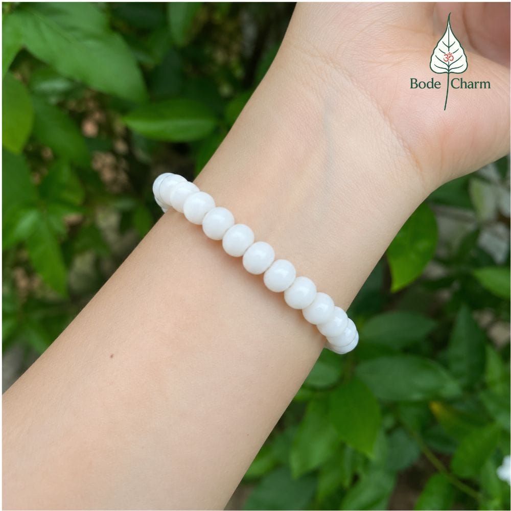 Vòng Tay Bạch Ngọc Bồ Đề Hạt Nhỏ 6x8mm 3 Vòng Tay Bạch Ngọc Bồ Đề Hạt Nhỏ 6x8mm - Ảnh 3