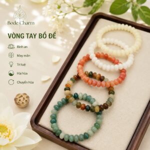 Vòng tay Bồ Đề hạt 6x9mm nhiều màu phong thủy