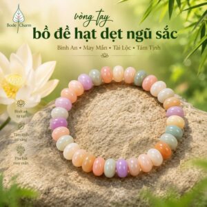 Vòng tay Bồ đề ngũ sắc - Ngũ hành tương sinh - Hạt 6x9mm