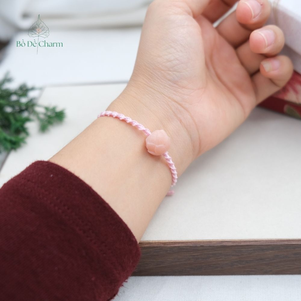 Vòng Tay Dây Tết Xoắn Mix Hoa Sen Bồ Đề 5 Vòng Tay Dây Tết Xoắn Mix Hoa Sen Bồ Đề - Ảnh 5
