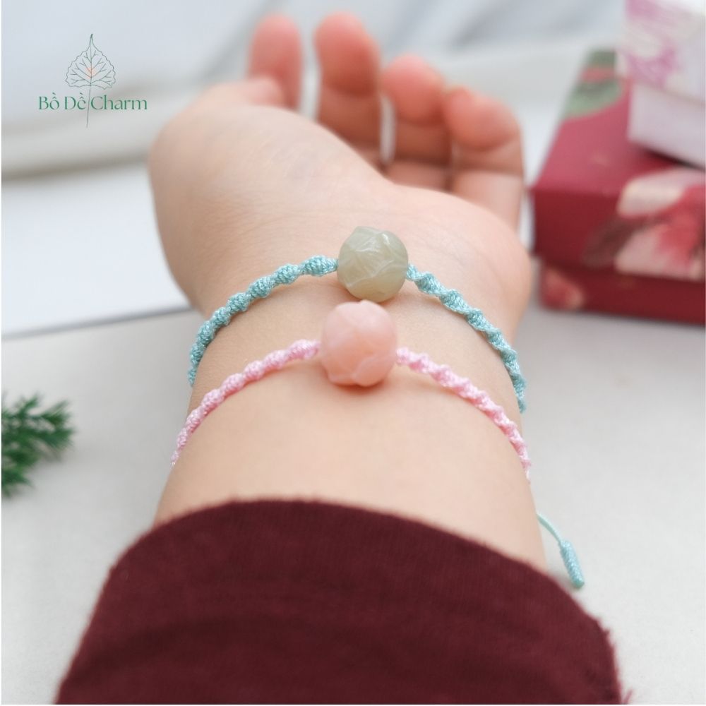Vòng Tay Dây Tết Xoắn Mix Hoa Sen Bồ Đề 4 Vòng Tay Dây Tết Xoắn Mix Hoa Sen Bồ Đề - Ảnh 4