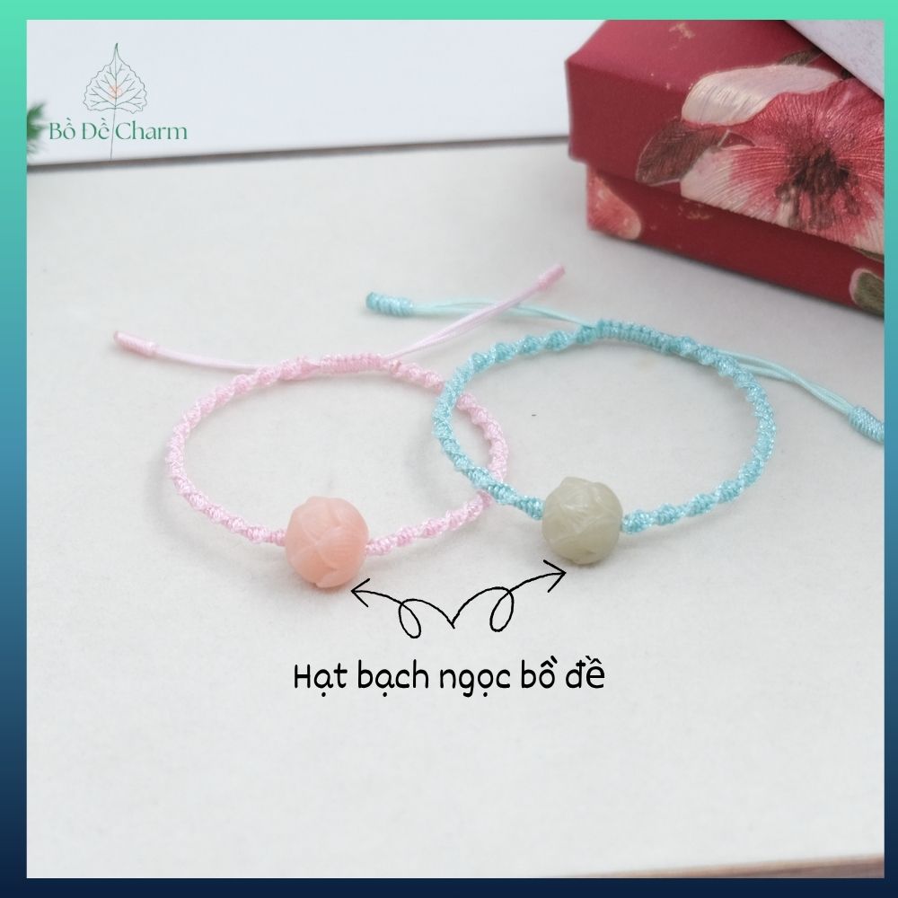 Vòng Tay Dây Tết Xoắn Mix Hoa Sen Bồ Đề 2 Vòng Tay Dây Tết Xoắn Mix Hoa Sen Bồ Đề - Ảnh 2