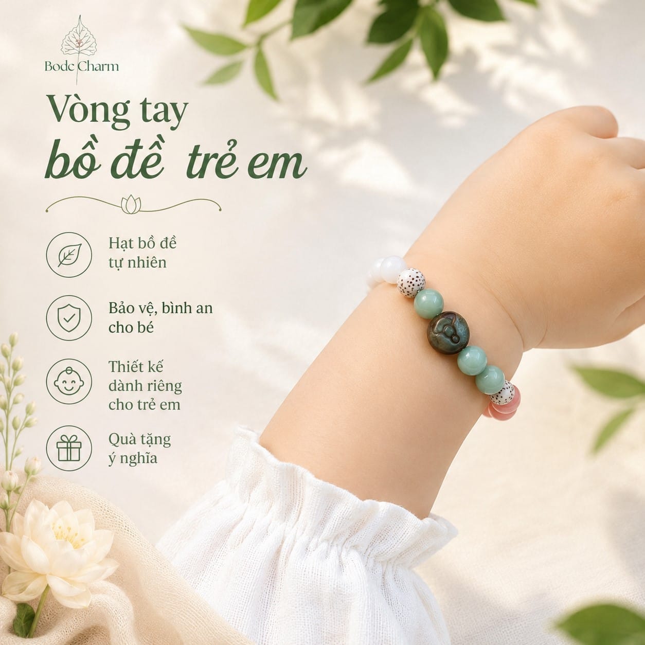 Bồ đề tam sắc mix Phật vô hình tướng - Vòng tay bảo hộ trẻ em 1 Bồ đề tam sắc mix Phật vô hình tướng - Vòng tay bảo hộ trẻ em