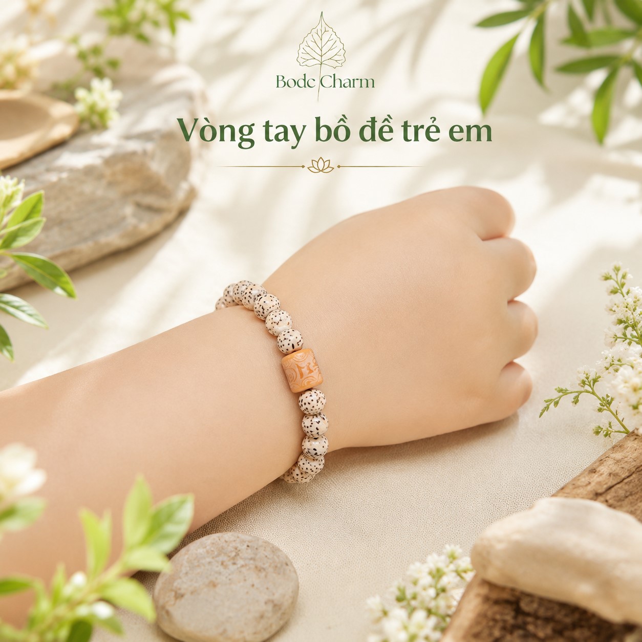 Vòng tay Bồ Đề tinh nguyệt cho bé mix charrm OMani Padme Hum 5 Vòng tay Bồ Đề tinh nguyệt cho bé mix charrm OMani Padme Hum - Ảnh 5