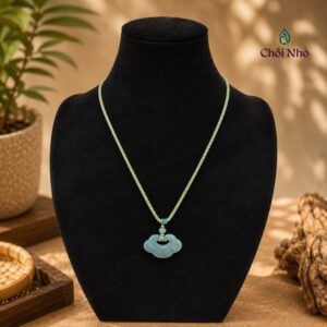 Mặt Dây Chuyền Phỉ Thúy Khóa Trường Thọ Kèm Dây