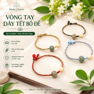 Vòng Tay Ngũ Sắc Charm Bồ Đề Lục Tự Omani