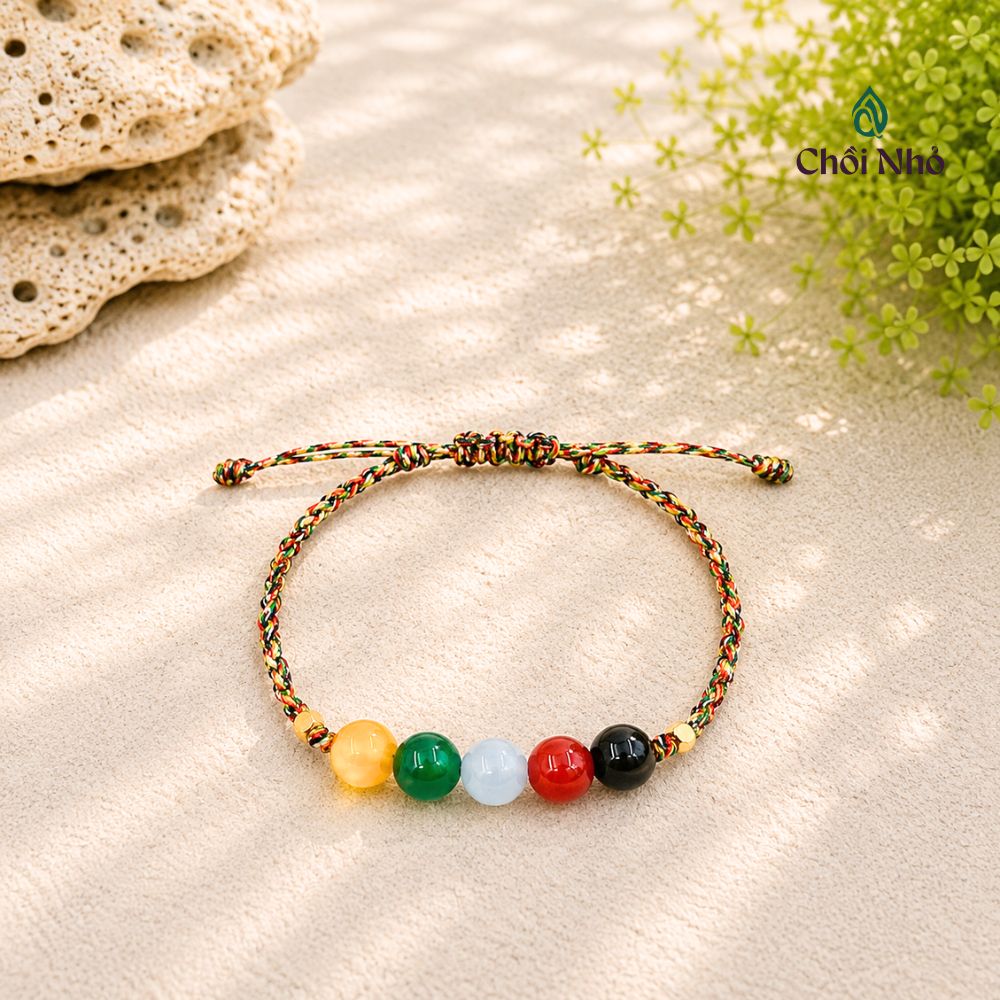 Vòng tay ngũ sắc mix đá ngũ hành ngũ mệnh - Cân bằng sinh khí 6 Vòng tay ngũ sắc mix đá ngũ hành ngũ mệnh - Cân bằng sinh khí - Ảnh 6