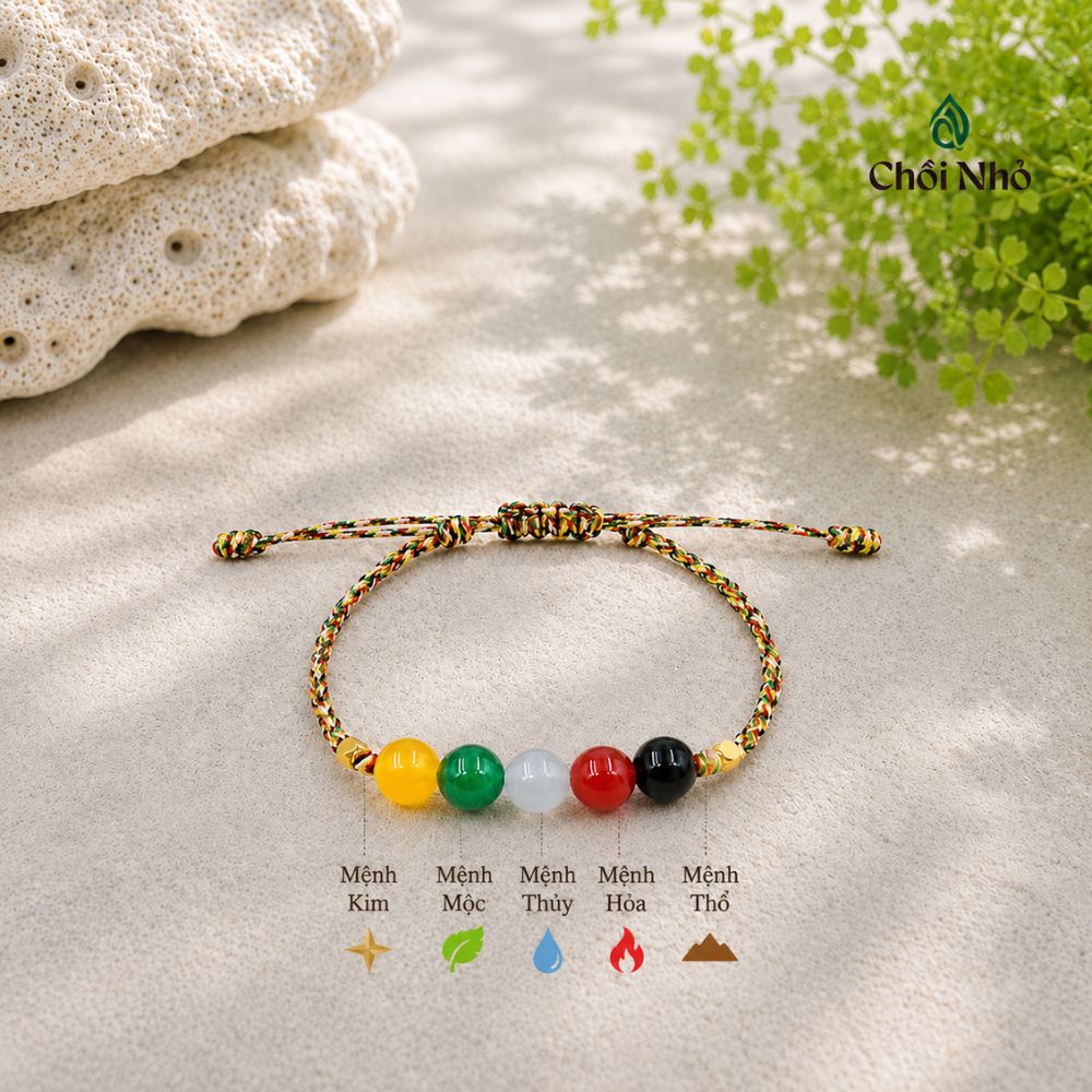 Vòng tay ngũ sắc mix đá ngũ hành ngũ mệnh - Cân bằng sinh khí 3 Vòng tay ngũ sắc mix đá ngũ hành ngũ mệnh - Cân bằng sinh khí - Ảnh 3