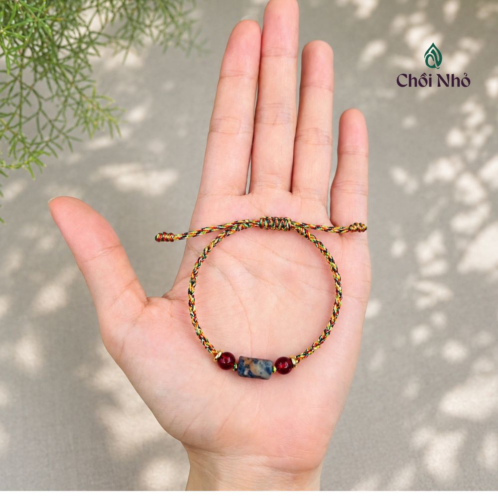 Vòng tay ngũ sắc mix đá trụ tự nhiên (Thạch anh, Lapis) - Chiêu Tài, Bình An 9 Vòng tay ngũ sắc mix đá trụ tự nhiên (Thạch anh, Lapis) - Chiêu Tài, Bình An - Ảnh 9