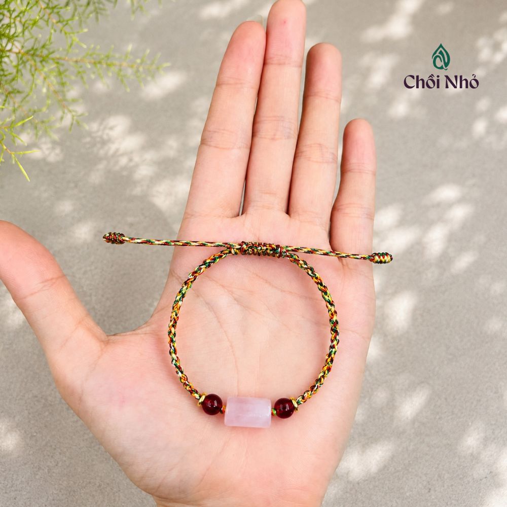 Vòng tay ngũ sắc mix đá trụ tự nhiên (Thạch anh, Lapis) - Chiêu Tài, Bình An 8 Vòng tay ngũ sắc mix đá trụ tự nhiên (Thạch anh, Lapis) - Chiêu Tài, Bình An - Ảnh 8