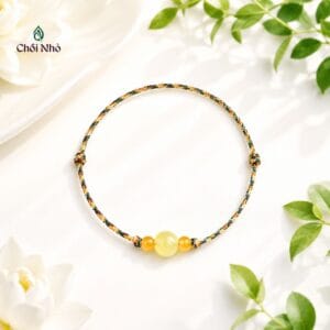 Vòng Ngũ Sắc Mix Đá Mã Não Vàng 6mm, 8mm - Vòng Phong Thủy Chiêu Tài Lộc